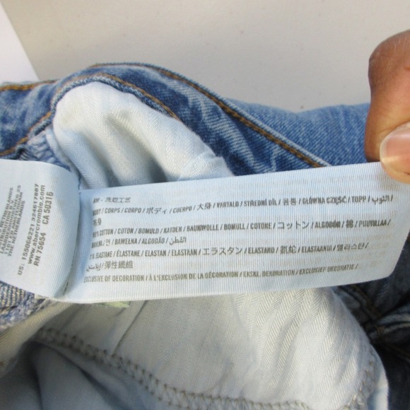 Abercrombie & Fitch The 90s Straight Ultra High Rise Jeans Women 31 12 Long 866 - Picture 5 of 12